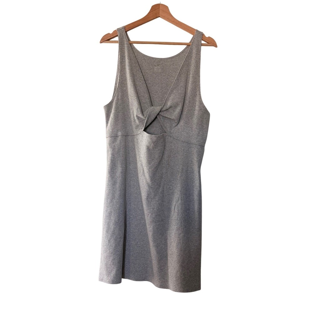 Aerie Womens Cutout Twist Mini Dress Size XXL Gray Y2K Bodycon Party